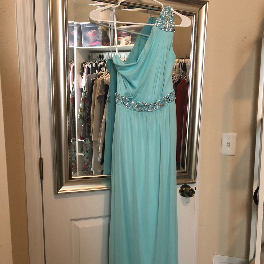 Baby blue special occasions dress / prom dress